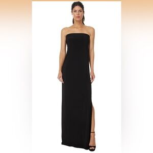 Norma Kamali Women's Strapless Tailored Side Slit Gown XS/ 617-bb4
